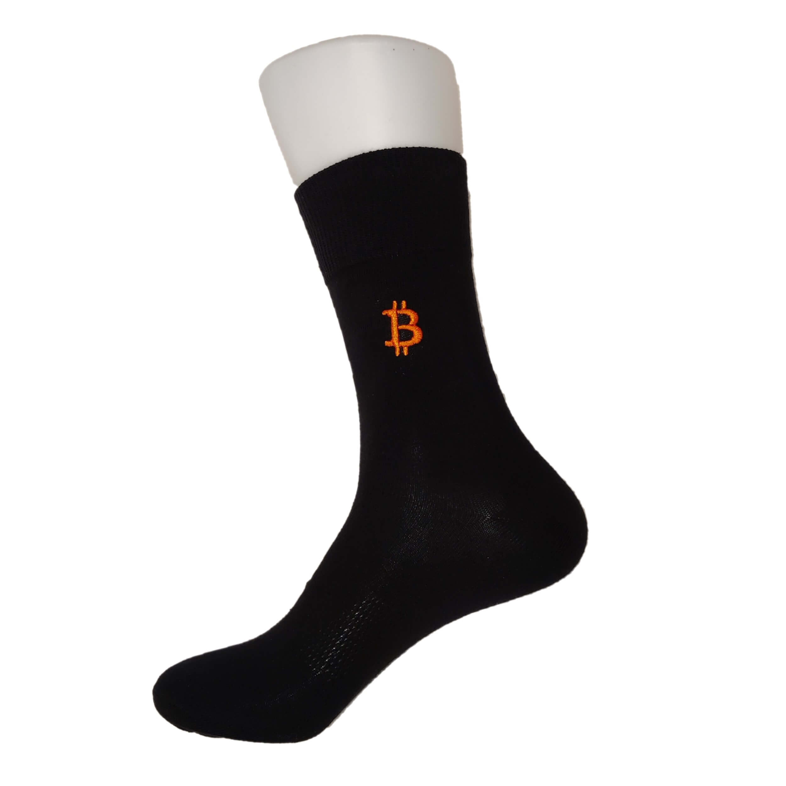 1 Paar Bitcoin-Socken in deiner Wunschfarbe bestickt