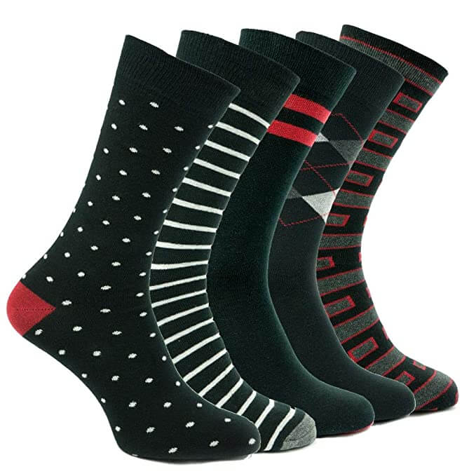 5 Paar bunte Socken mit verschiedenen Mustern – Bunt5, 39-42