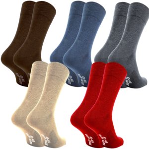 5 Paar Business-Socken aus Baumwolle – 39-42, Gemischt