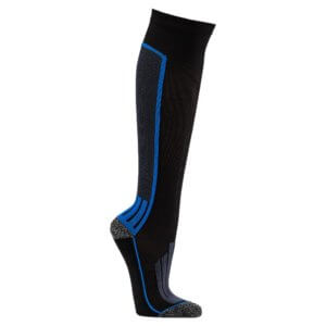 1 Paar Lauf-Socken Kompressions-Strümpfe mit Coolmax Technologie – Blau, 39-42