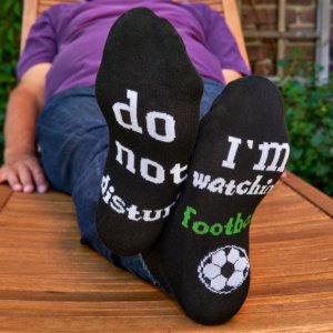 1 Paar Lustige Socken mit Spruch – I am watching football, 36-41