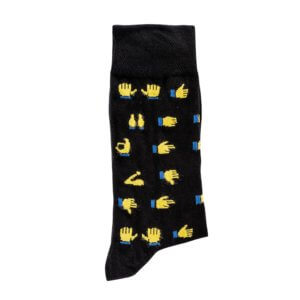 1 Paar Lustige Socken mit Emoji (Smiley, Finger, Haufen, Affe) – Finger, 36-41