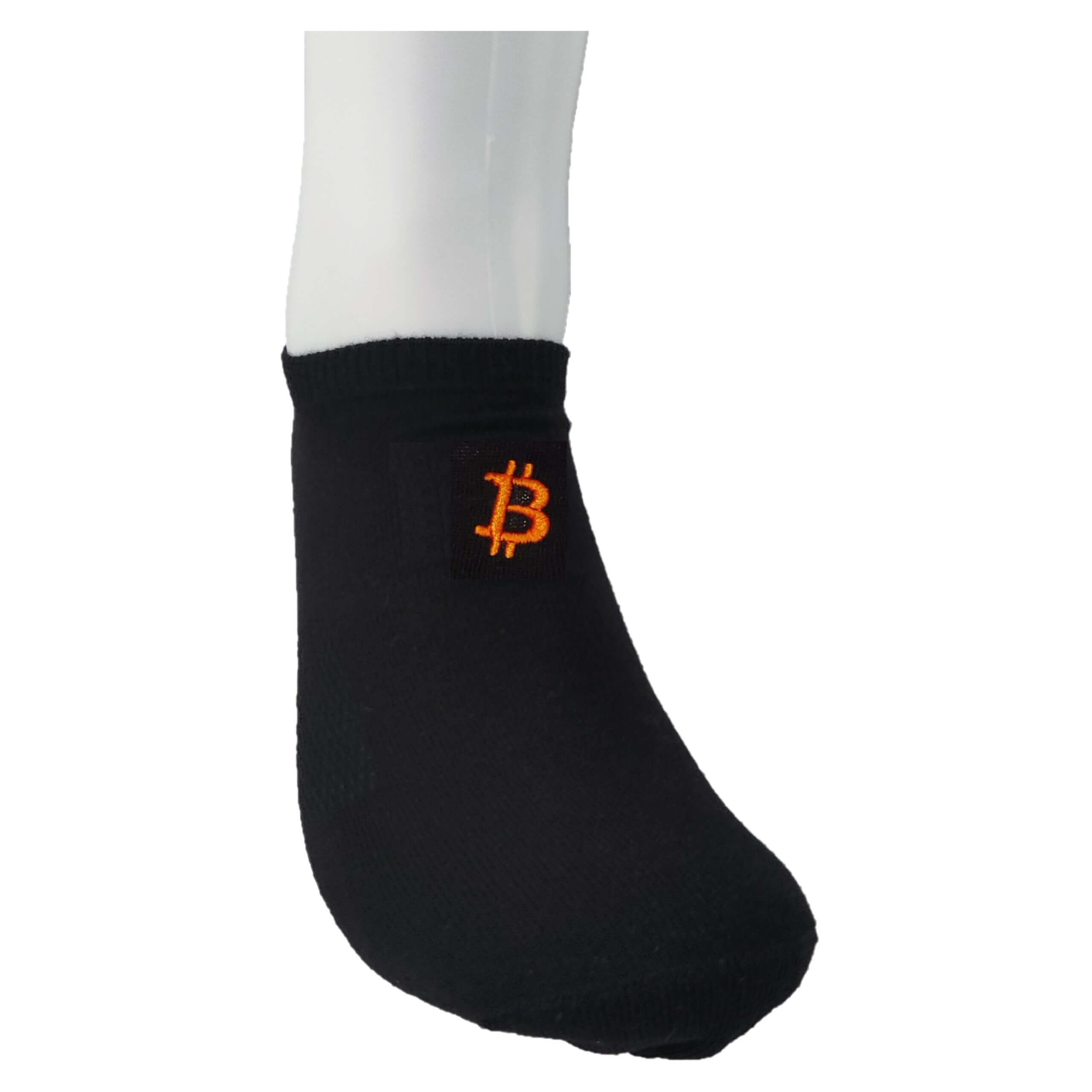 1 Paar Bitcoin Sneaker-Socken in deiner Wunschfarbe bestickt