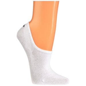 3 Paar Füsslinge aus Baumwolle invisible Sneaker-Socken mit Silikonpad – Weiß, 39-42