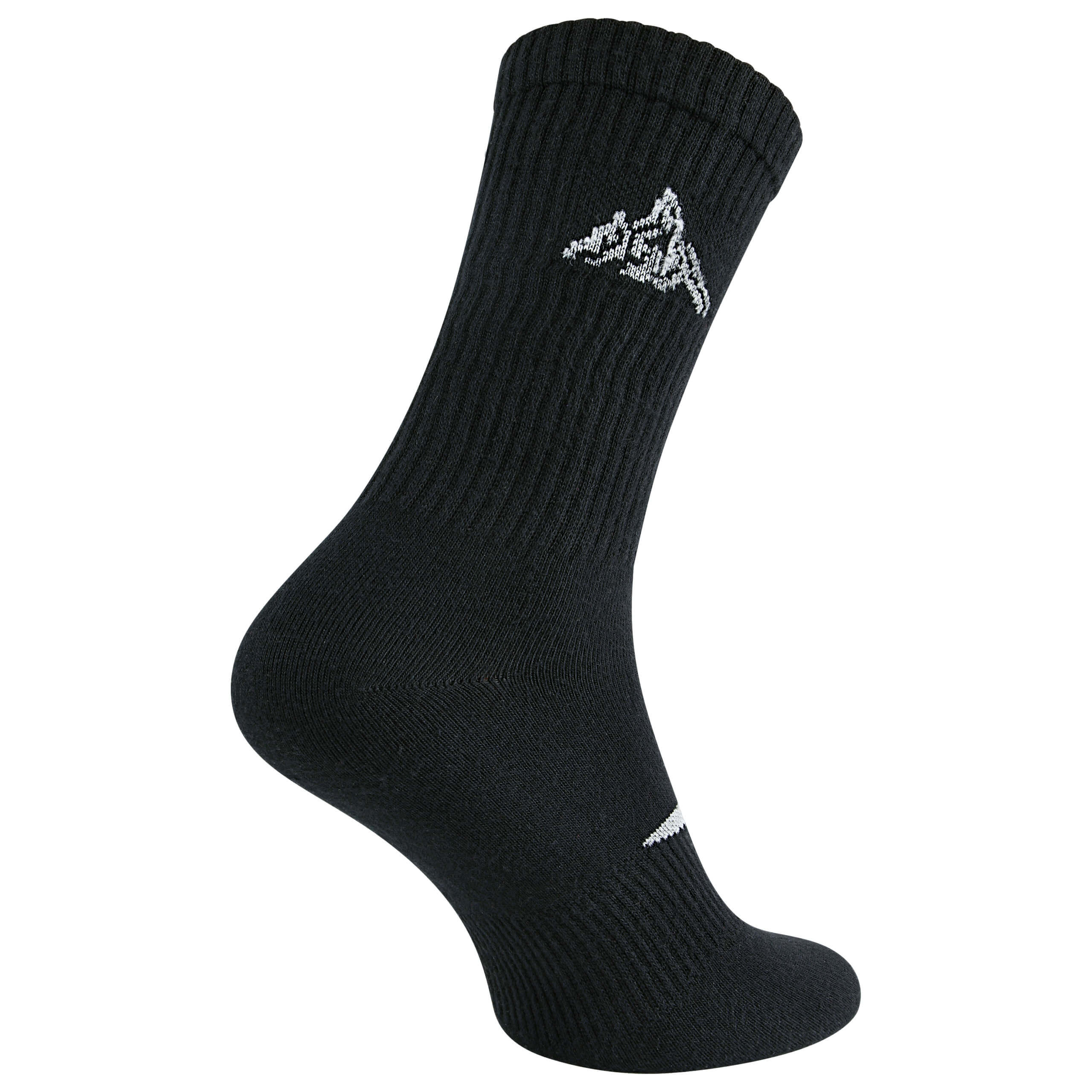 3 Paar Tennis-Socken mit Kompression und Verstärkung – Schwarz, 47-50