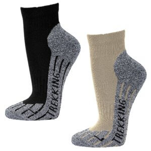 1 Paar Trekking Socken als Kurzschaft-Socken mit COOLMAX